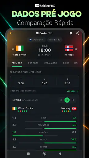 SokkerPRO: Jogos ao Vivo screenshot 1
