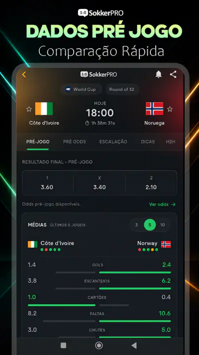 SokkerPRO: Jogos ao Vivo screenshot 1
