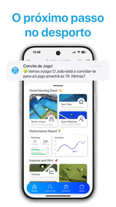 TiePlayer – Padel e Tênis App screenshot 1