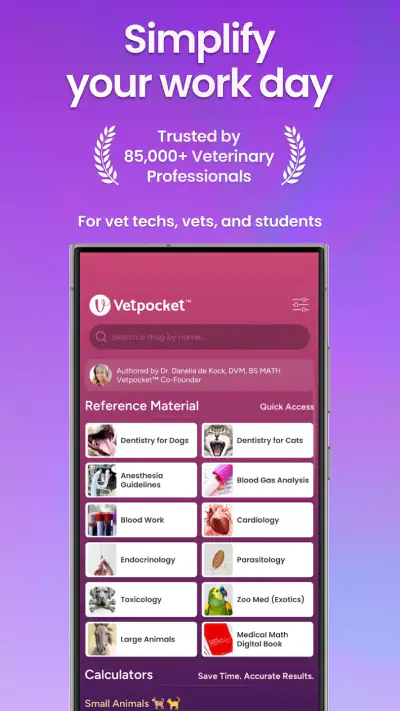 Vetpocket: Vet Drug Calculator screenshot 1
