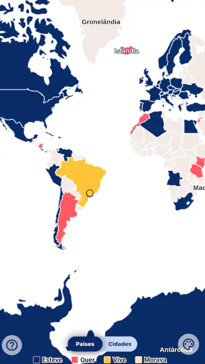 Visited Travel: Mapa de viagem screenshot 1